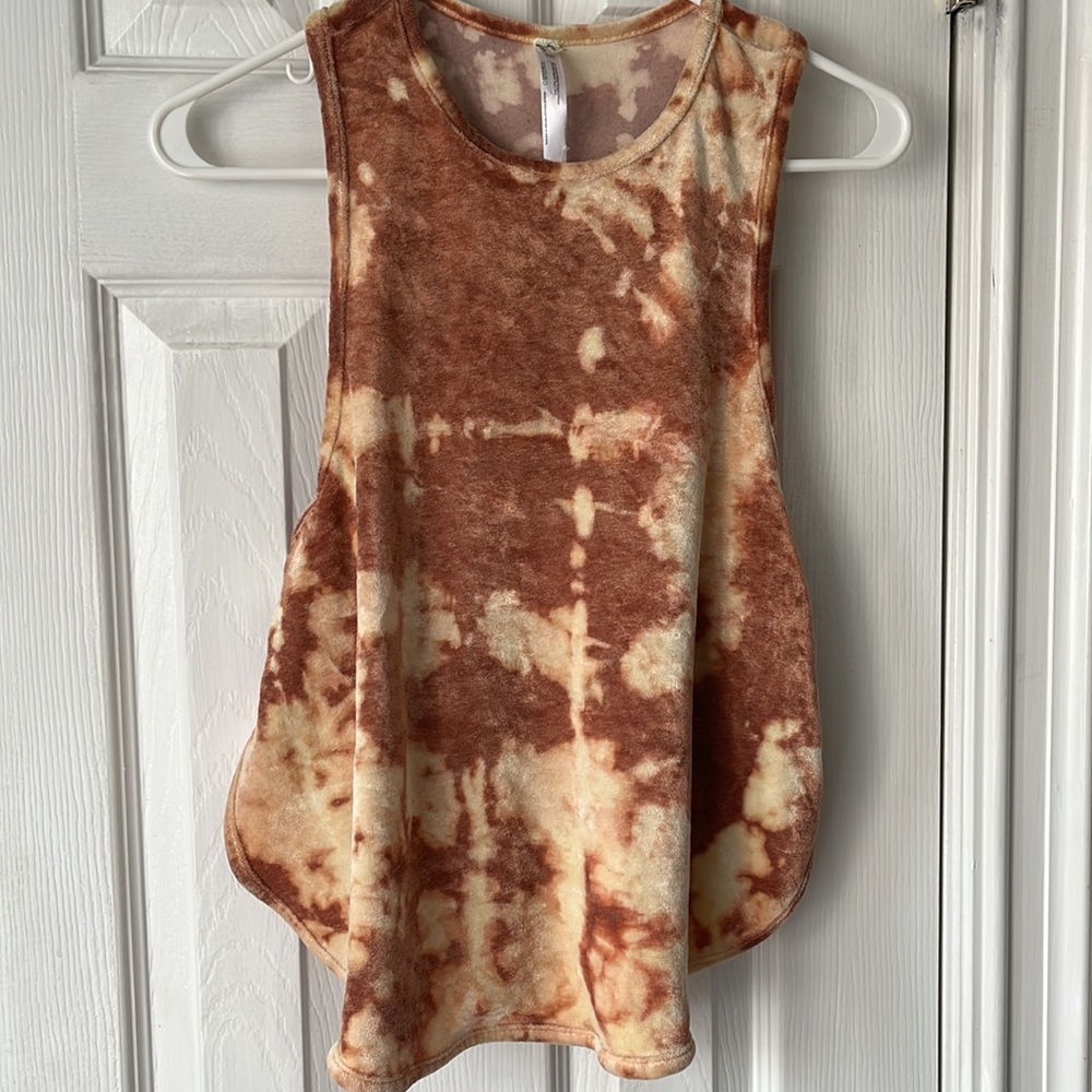 Free People racer back tie dye tank top size Small